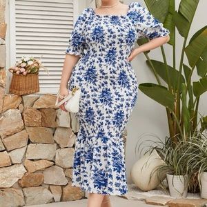 Plus Mermaid Hem Dress